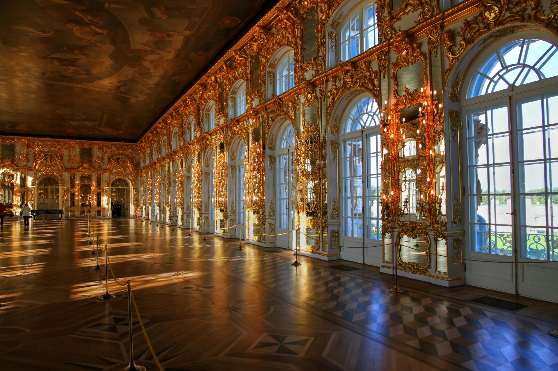windows in a museum in petersburg