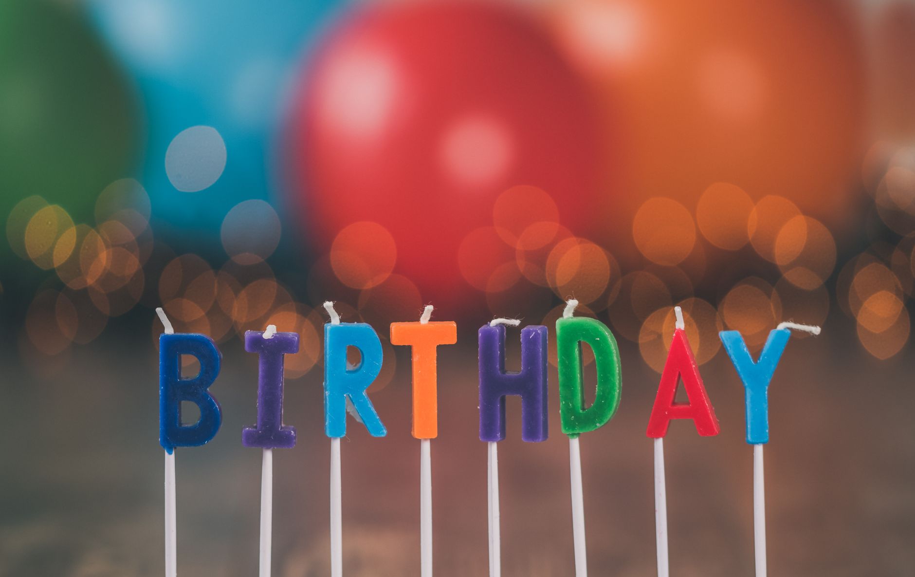 close up of birthday candles